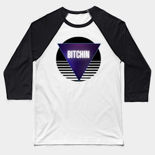 Bitchin Outrun Retro Sun Baseball T-Shirt